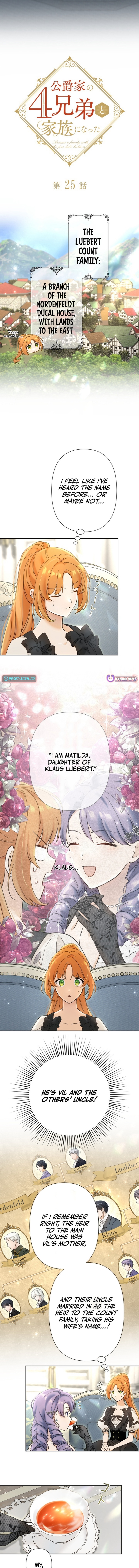 Became part of the family with the four brothers of the ducal Chapter 25 Page 1