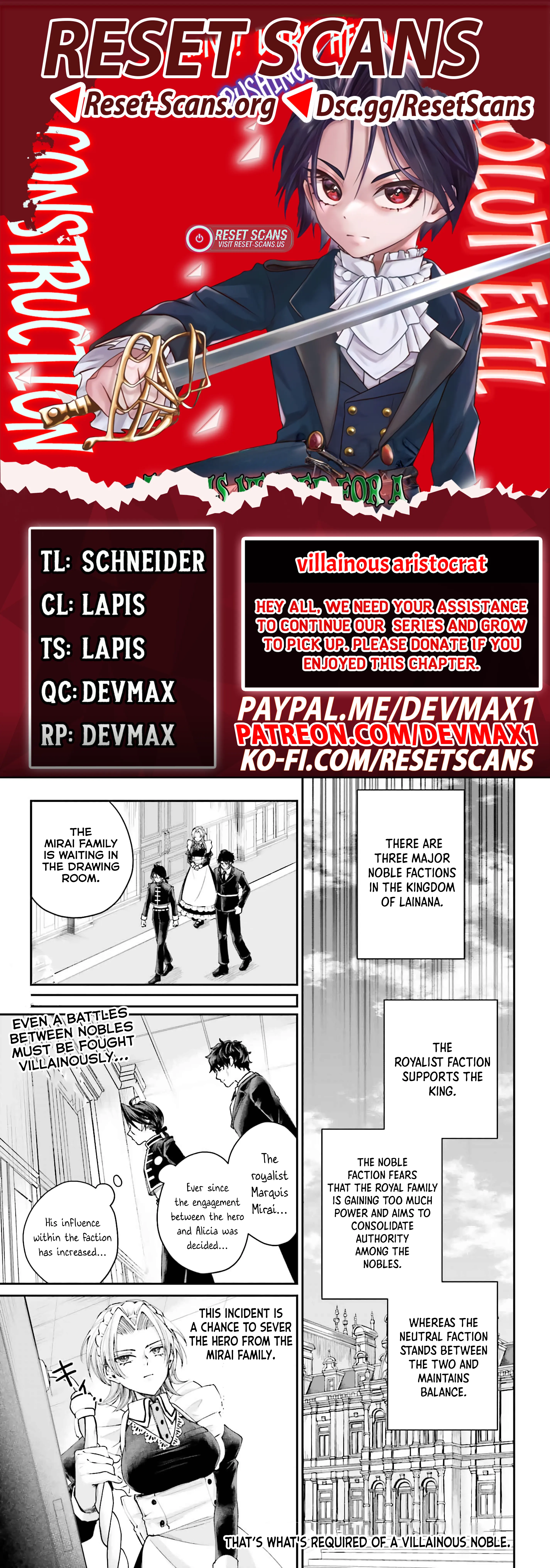 That Is Needed for a Villainous Aristocrat Chapter 15 Page 1