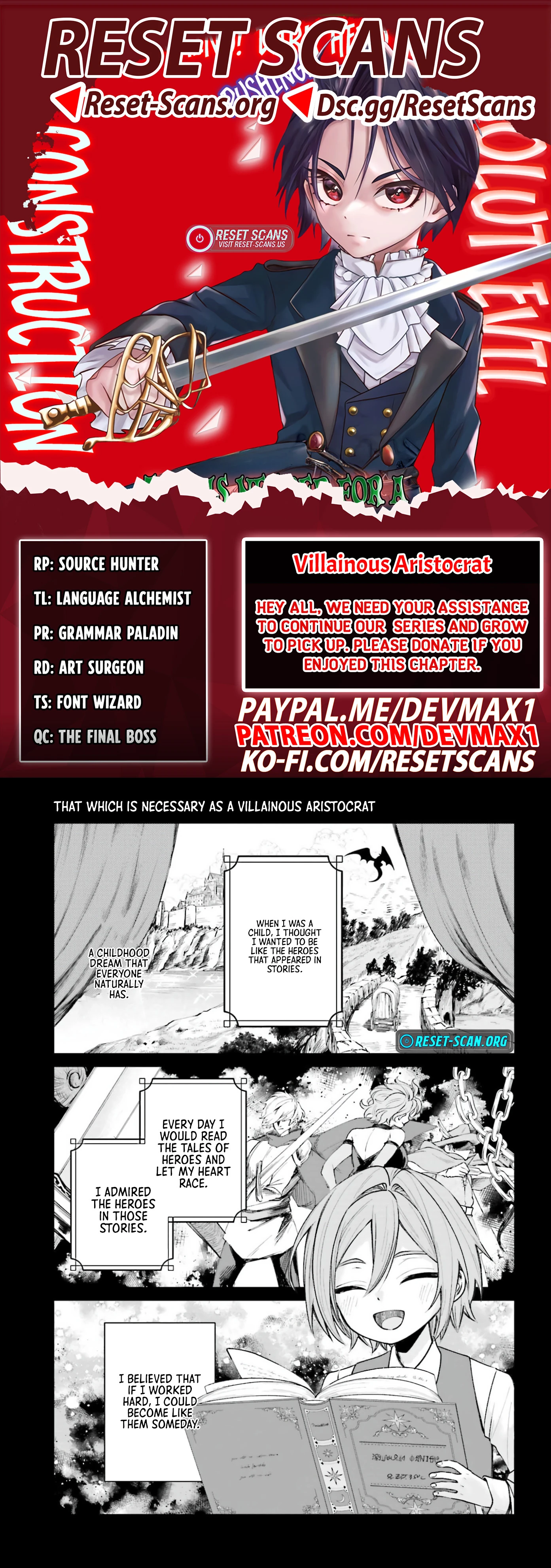 That Is Needed for a Villainous Aristocrat Chapter 21 Page 1
