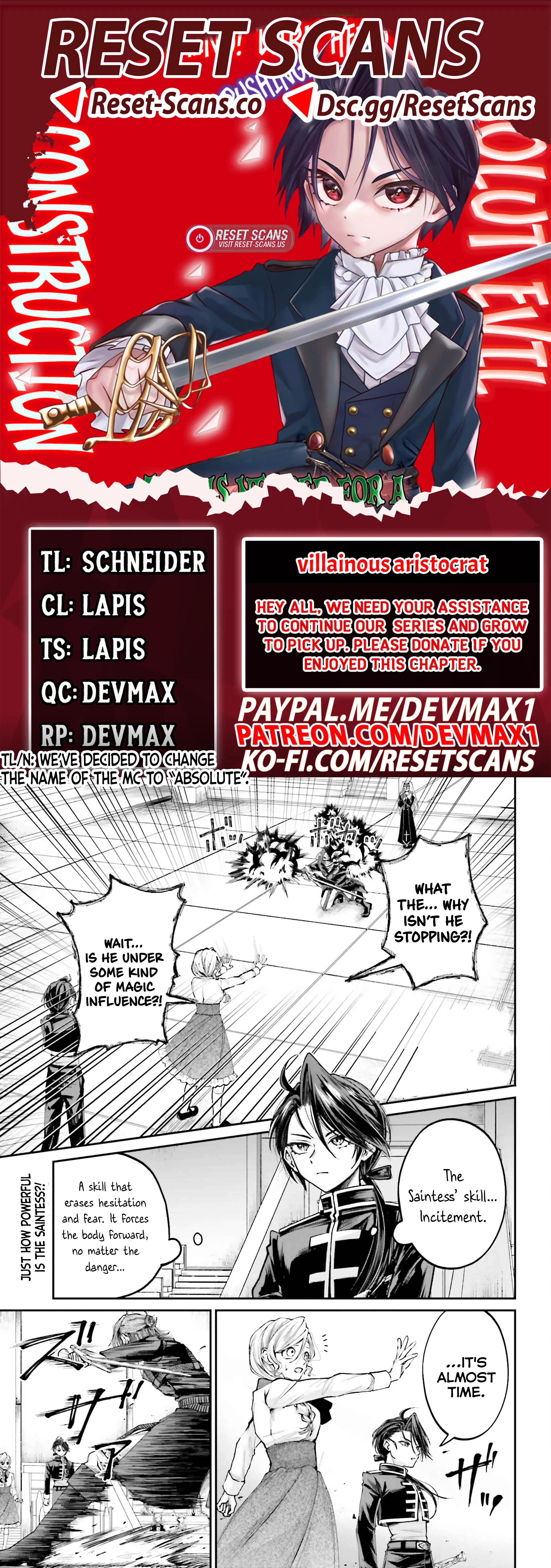 That Is Needed for a Villainous Aristocrat Chapter 11 Page 1
