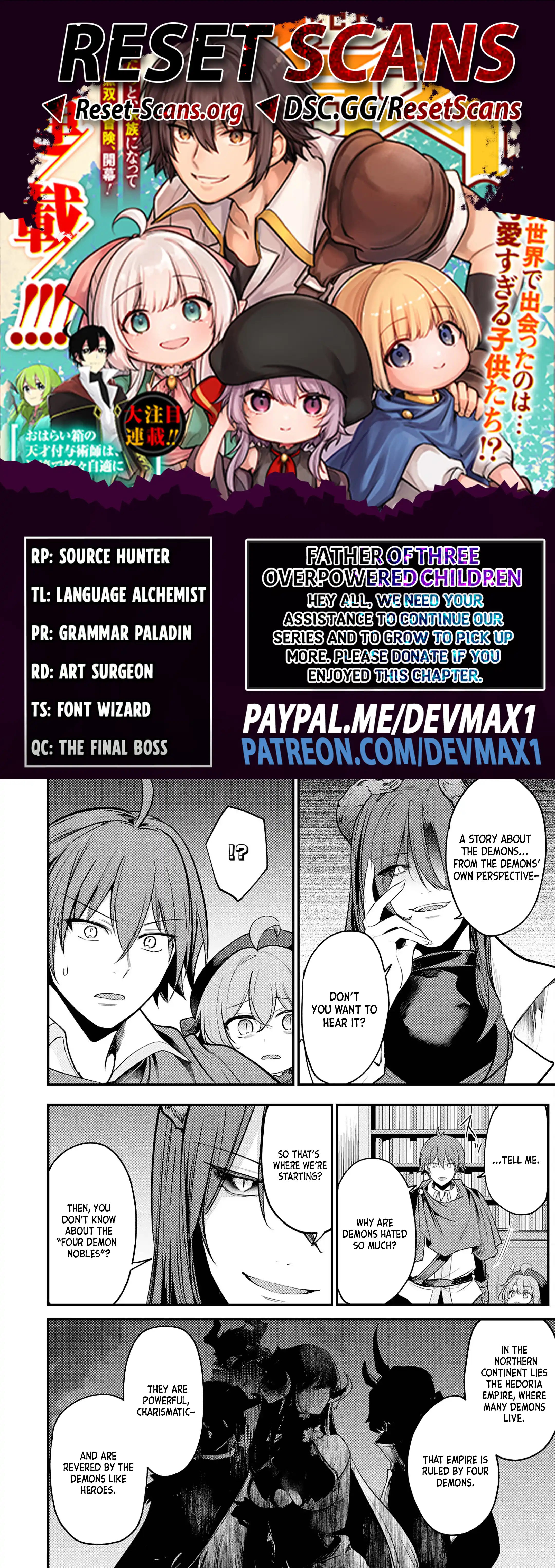 Father of three overpowered children Chapter 08 Page 1