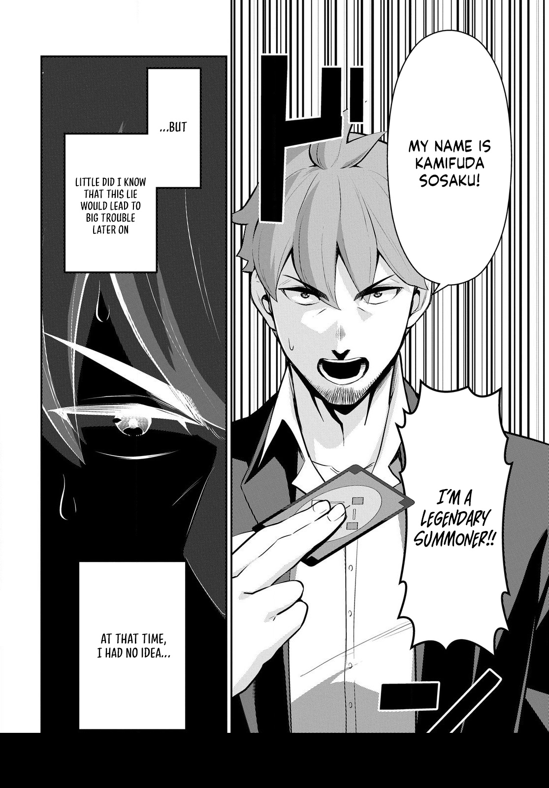 The Strongest Summoner is a Thirty Chapter Something Guy: The Other World Domination of a Card Gamer Whose Cards Were Disposed of by His Parents - Chapter 02.1 Page 1