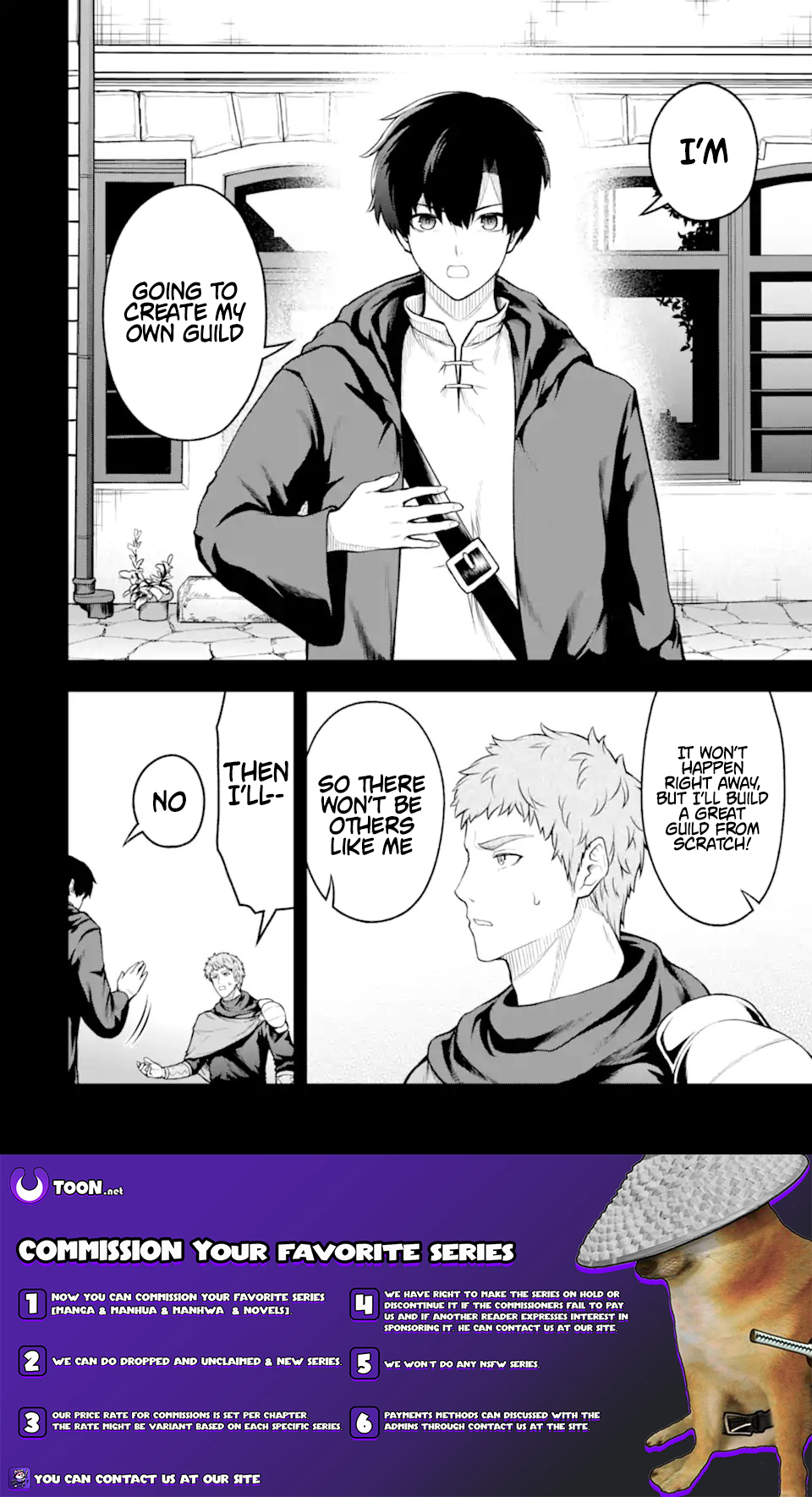 I'm the Corrupt Guild Master of the Adventurers' Guild ~For Some Reason, I'm Extremely Appreciated for Exiling People to Their Ideal Positions~ Chapter 05.6-5 Page 1
