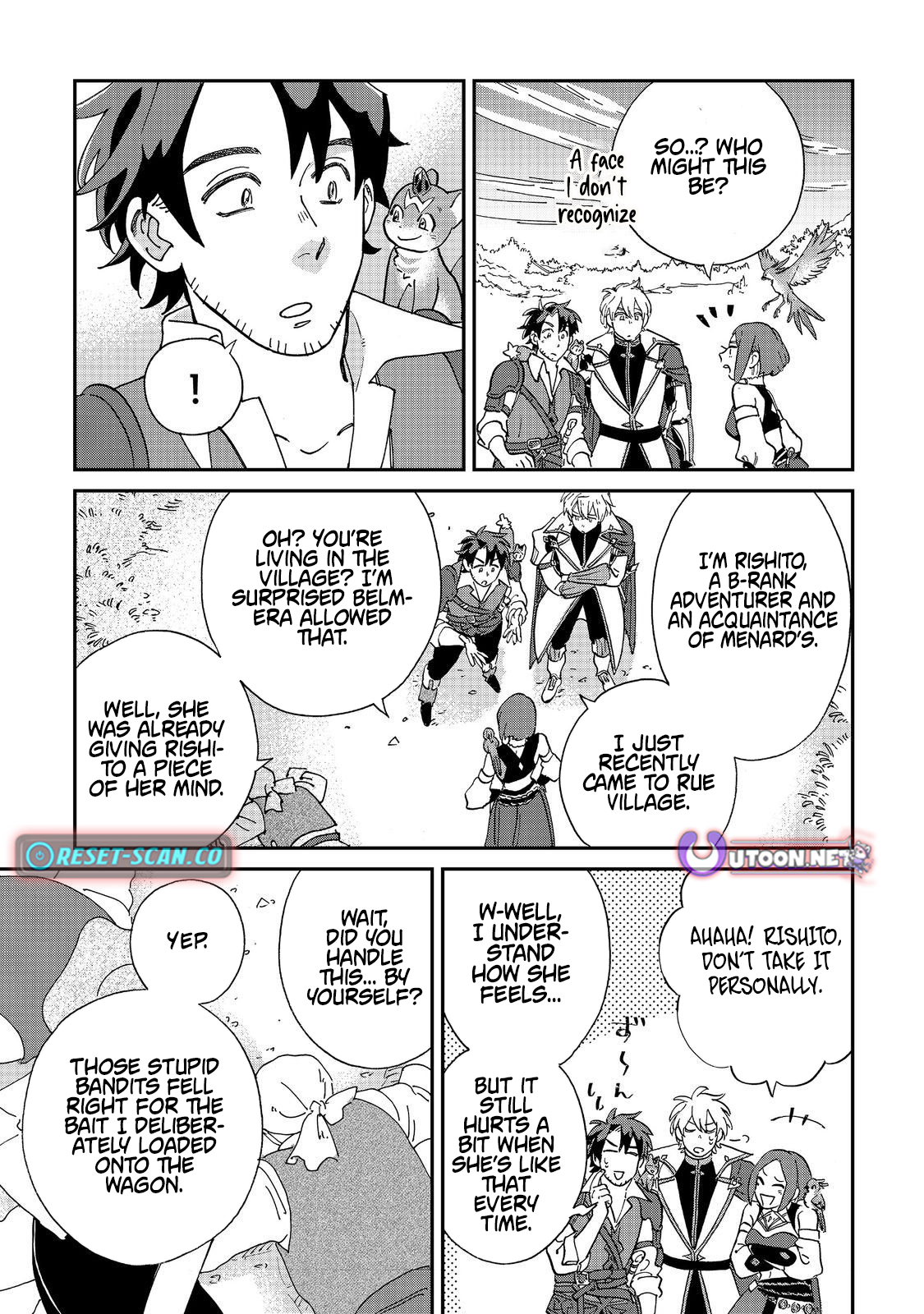 The Buff Cuisine Diner, A Roaring Success ~ "Old Men Are a Nuisance!" The Banished Enchanter Opens a Country Diner Using His Special Skills and Becomes a Hero's Go Chapter to Spot ~ "There are people who appreciate Bro's talents. Isn't it great that such a place exists!" - Chapter 05.2 Page 1