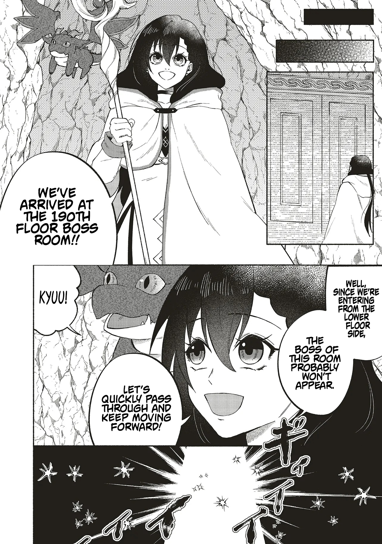 Three years had passed since I began living at the bottom of the abyss. In that time, I had evolved from a "White Mage" to a "Holy Witch". Chapter 05.2 Page 1