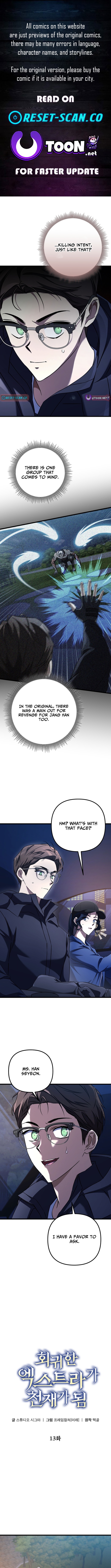 The Regressed Extra Becomes a Genius Chapter 13 Page 1