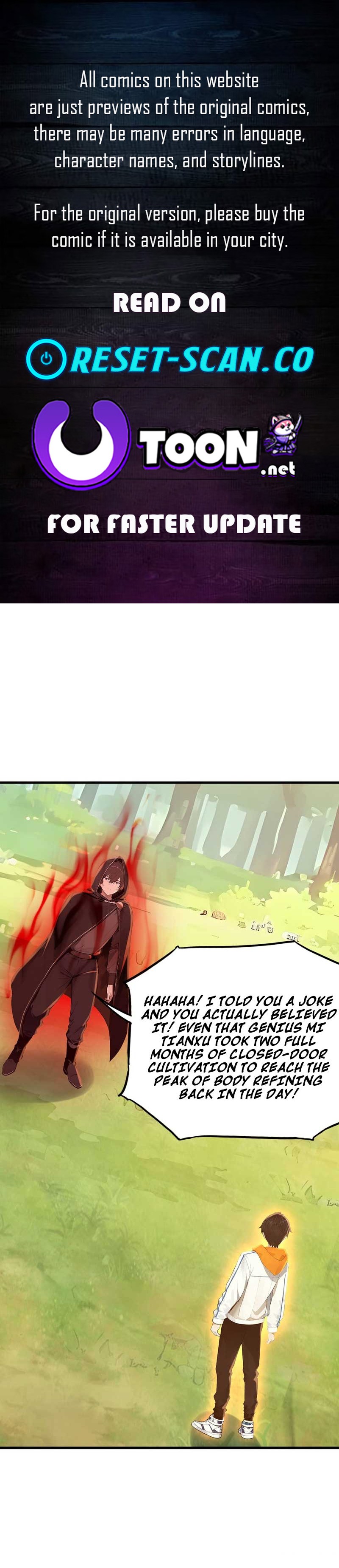 Declining Elite School Recruitment: Showdown—I'm Actually an Immortal Venerable Chapter 09 Page 1