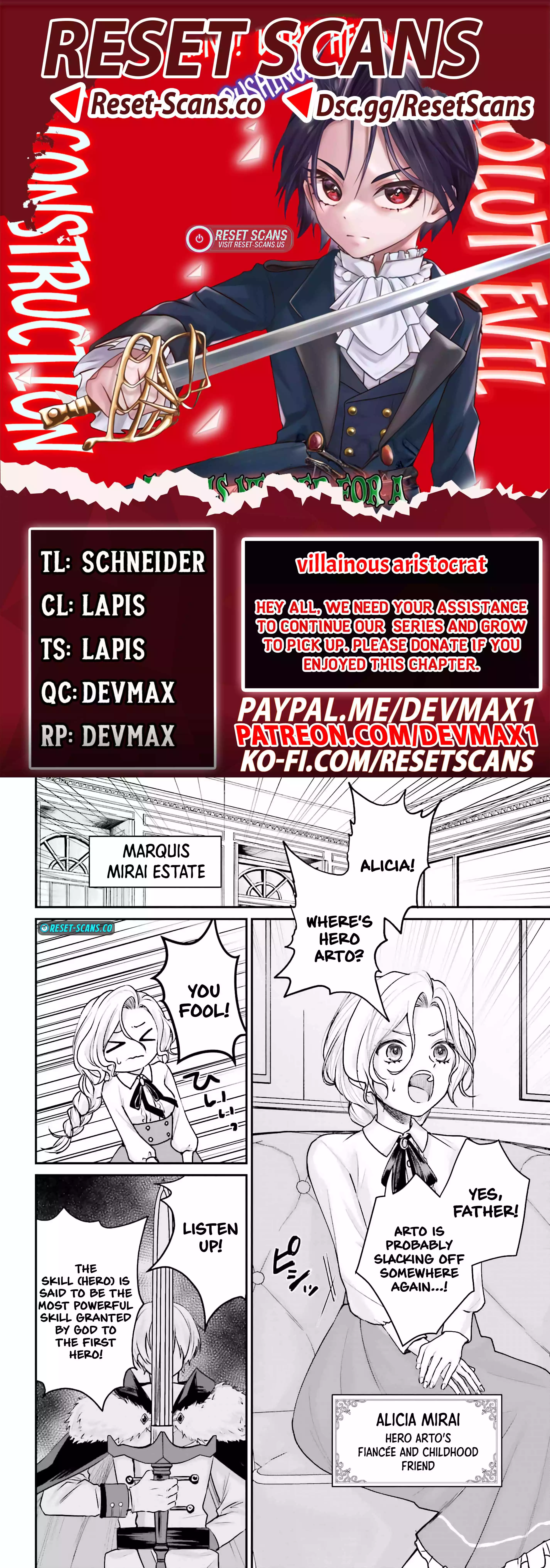 That Is Needed for a Villainous Aristocrat Chapter 06 Page 1