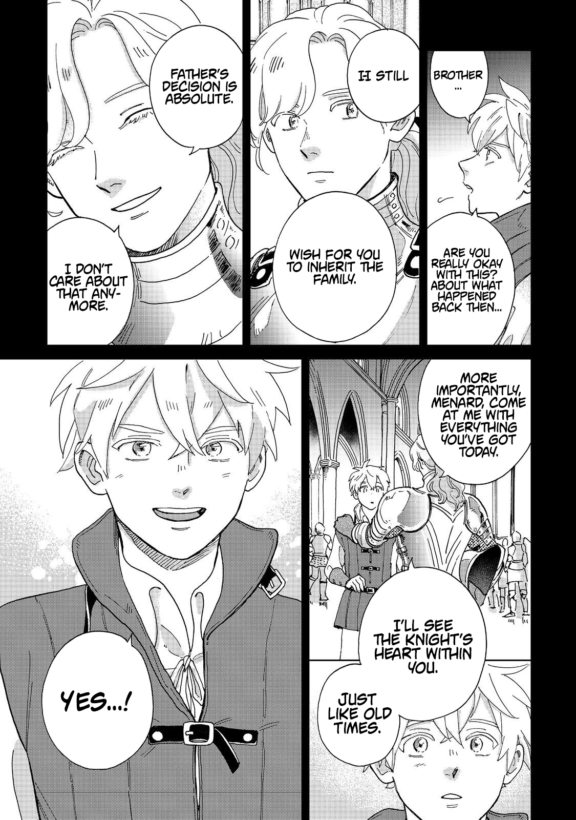 The Buff Cuisine Diner, A Roaring Success ~ "Old Men Are a Nuisance!" The Banished Enchanter Opens a Country Diner Using His Special Skills and Becomes a Hero's Go Chapter to Spot ~ "There are people who appreciate Bro's talents. Isn't it great that such a place exists!" - Chapter 03.1 Page 1