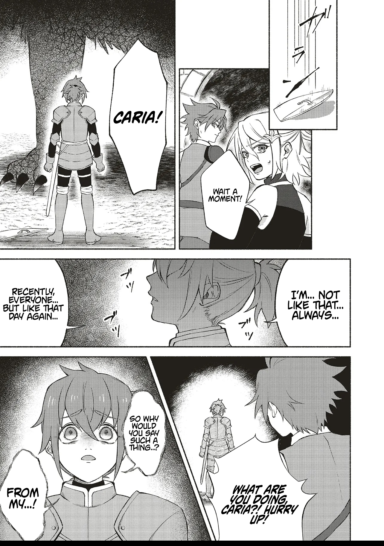 Three years had passed since I began living at the bottom of the abyss. In that time, I had evolved from a "White Mage" to a "Holy Witch". Chapter 01.2 Page 1