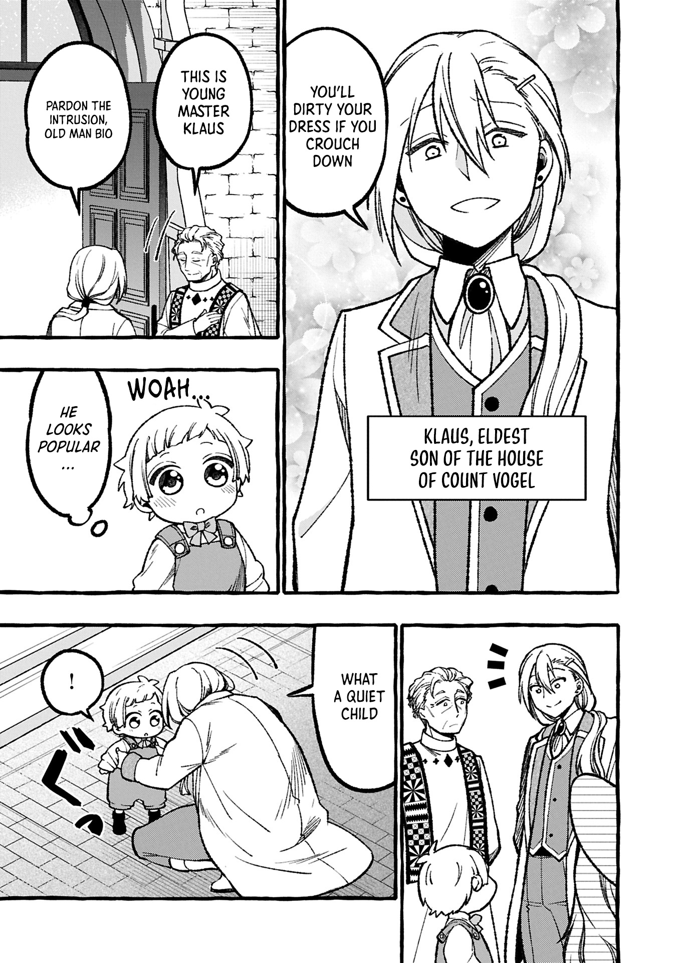 The Four Noble Siblings Won't Give Up! ~Even Though We're Little, We'll Protect Our Precious Family Together with Our Big Fluffy Friends! Chapter 02.1 Page 1