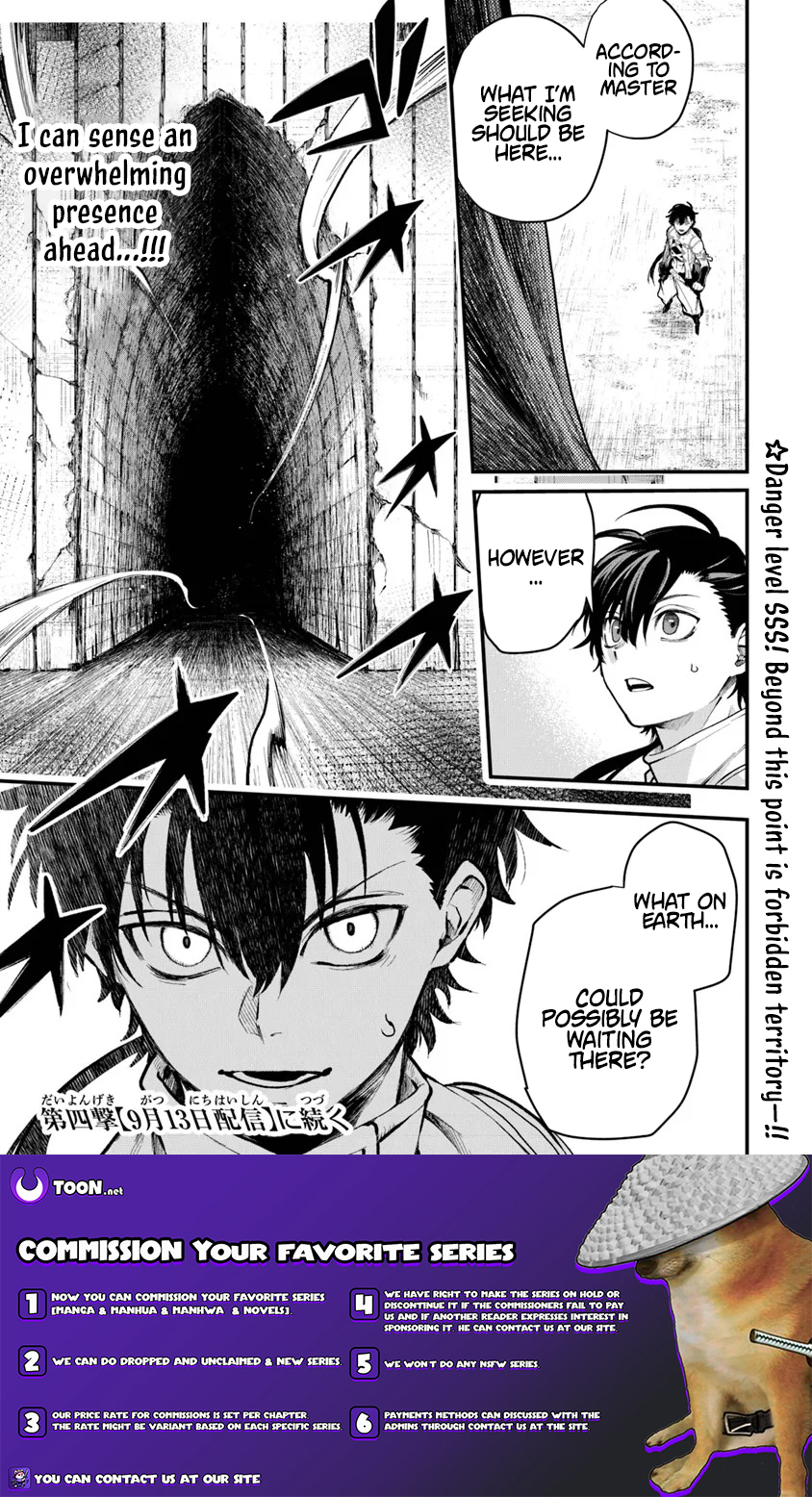 Bushinden: I was Offered as a Sacrifice, but was Picked up by a God and Became a Master of Martial Arts Chapter 03.3 Page 1