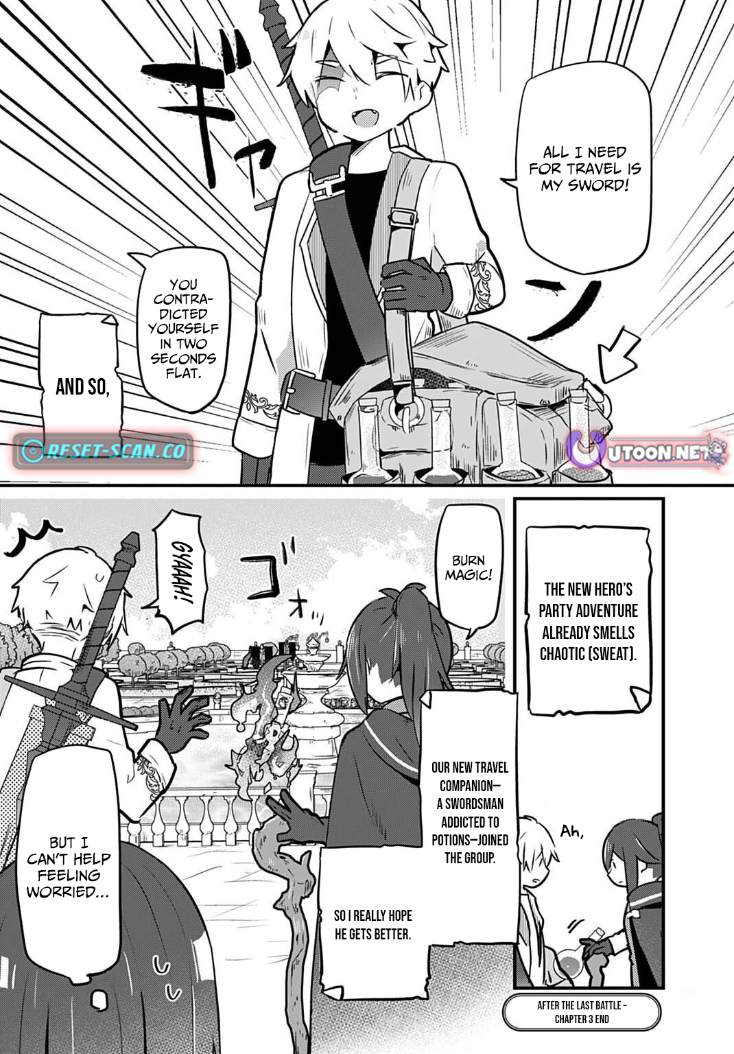 After the Last Battle: The Level 99 Worn Chapter Out Hero Goes on a Journey for Mental Care - Chapter 03 Page 1