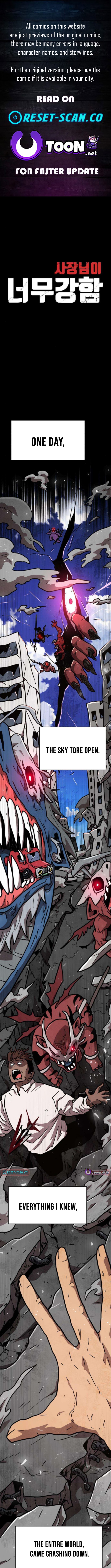 The Boss Is Too Strong Chapter 20 Page 1