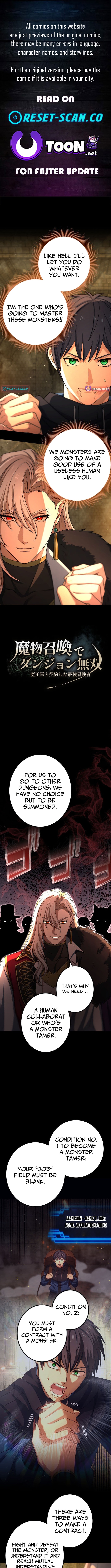 Dungeon Domination with Monster Summoning: The Strongest Adventurer Who Contracted with the Demon King’s Army Chapter 02 Page 1